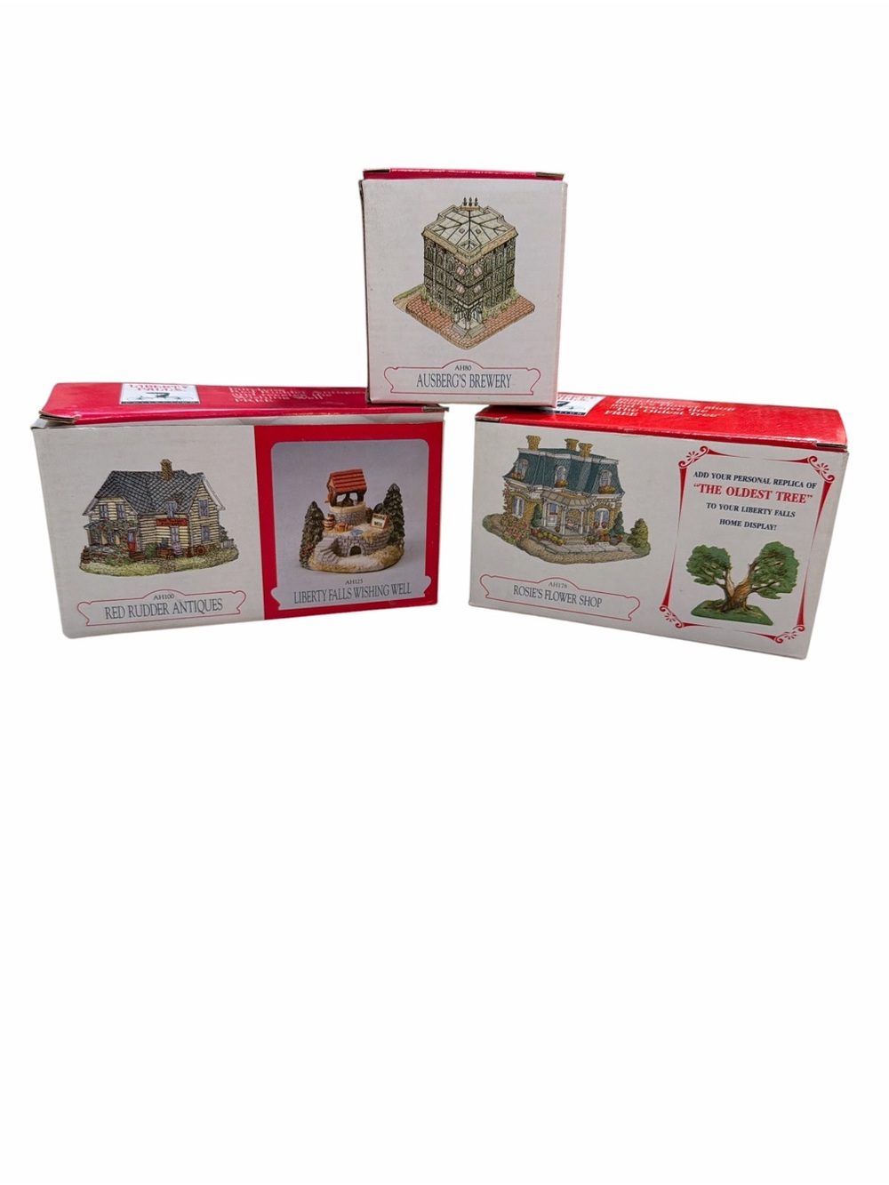 Vintage 1999 Liberty Falls Village 5-Piece Building Accessory Lot Original Boxes